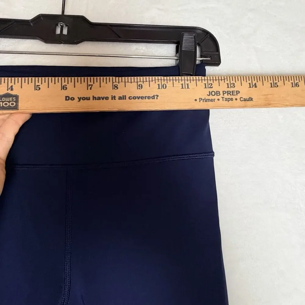 Athleta Navy Blue Accelerate 7/8 Tight Leggings XS Zero Edge Hem Activewear - Picture 3 of 9